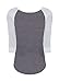TTI Womens 3/4 Sleeves Round Neck Collision Color Top