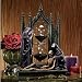 grim reaper end of time hourglass with skeleton sculpture