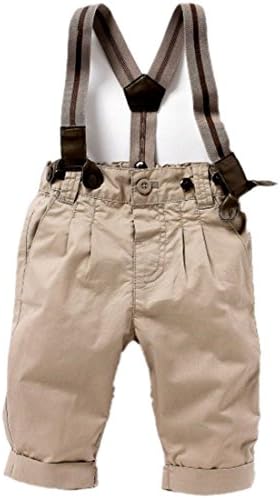 Age 1-4 Boys Baby Kids Striped Polo Shirt + T-strap Pant 2-pc Cute Outfit (80/6-12 months)