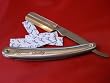 Parker SR1 Stainless Steel Straight Edge Razor and 5 Shark Super Stainless blades