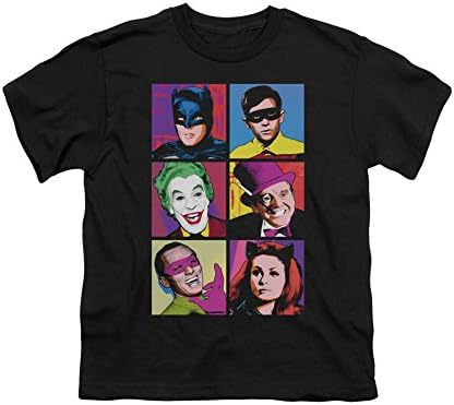 Batman Classic Live-Action TV Series Pop Art Cast Big Boys T-Shirt Tee