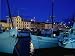 Buildings along Hunter Street and Boats Anchored at Victoria Dock, Hobart, Tasmania, ...