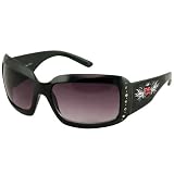 Nebraska Cornhuskers Ladies Black Crown Rhinestone Sunglasses