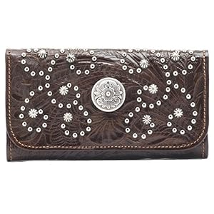 American West Everyday Cowgirl Ladies Tri-Fold Wallet with Snap Closure by Western Style Wallets
