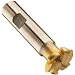 Niagara Cutter CVS130 Convex Radius Shank Type Cutter, High Speed Steel, TiN Coated, Weldon Shank, 7/8" Cutter Diameter, 6 Flutes, 3/32" Radius
