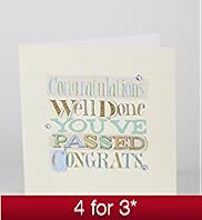 Exam Pass Text Congratulations Greeting Card