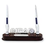 Dad Two Pen Wooden Clock