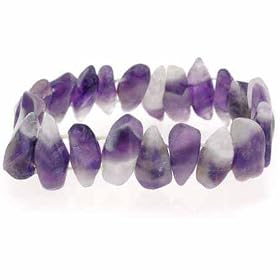 Genuine Hawaiin Amethyst Chip Bracelet by SilverSpeck.com