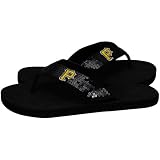 MLB Pittsburgh Pirates Ladies Black Sequin Strap Flip Flops (9/10)