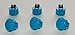 6pc Set of Sanwa OBSF-30-B Blue Push Buttons