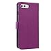 Abacus24-7 iPhone 7 Plus Case, Wallet with RFID Blocking ID/Credit Card Theft Protection Flip Cover, Purple