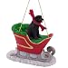 Black Lab Sleigh Christmas Ornament for Dog Lovers