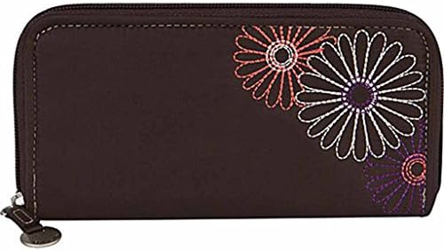 Travelon RFID Ladies Wallet - Brown Ladies Clutch Wallet NEW