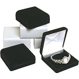 Search : 6 Black Flocked Watch & Bracelet Jewelry Gift Boxes