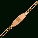 Medical ID Alert Ladies Goldtone Bracelet - Drug Allergies