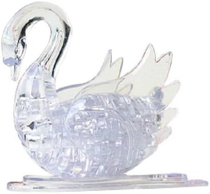 3d DIY Crystal Swan Puzzle 45pcs Gadget Furnish Cube Toy Gift(clear)