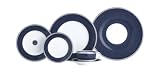 Thomas O'Brien Marielle Indigo 5 Piece Fine Bone China Dinnerware Set