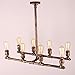 UNITARY Brand Vintage Metal Water Pipe Island Chandelier Max 320W with 8 Lights Copper Finish