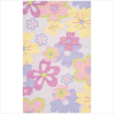 Safavieh Kids Collection SFK314A Handmade Purple New Zealand Wool Area Rug, 3-Feet by 5-Feet