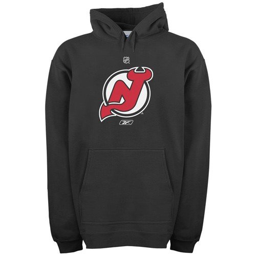 NHL New Jersey Devils Primary Logo Hooded Fleece (Black - X-Large)