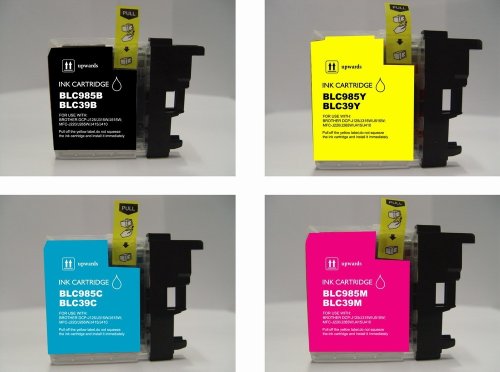 1 Full Set : 4 Compatible Ink Cartridges LC985BK, 