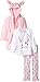 Bunz Kidz Girls' Bunny Hop Robe and 2pc Pajama Set