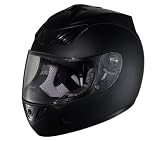  : Hawk Solid Flat Black Motorcycle Helmet