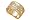 14K Yellow Gold Hand-Crafted Matte-Finish Designer Ring, Enhanced with White Gold Pave Set Diamonds., 0.00
