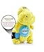 goDog Dinos T-Rex Tough Plush Dog Toy with Chew Guard Technology, Yellow, Small