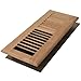 Decor Grates WL414-U Floor Register, 4x14, Unfinished Oak
