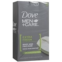 Dove Men +Care Body & Face Bar, Extra Fresh, 25.5 oz, 6 ct, *TOTAL OF 12 BARS OF SOAP*
