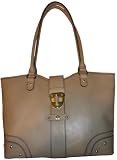 Etienne Aigner Purse Handbag Corner Office Tote Collection Genuine Leather Sand