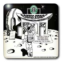 Londons Times Funny Food Coffee other Digestibles - Starbucks Is Everywhere - Light Switch Covers - double toggle switch