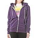 Criminal Damage Plain Skinny Fit Hoodie (Purple)