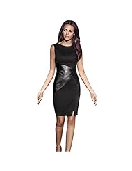 Petite Sleeveless Cocktail Above the Knee General Print Leather/Polyester Bodycon Dress/Midi Dress/Mini Dress 