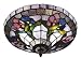 Floral 3 Light Tiffany Flushmount Ceiling Fixture