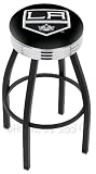 Los Angeles Kings 25 Inch Swivel Bar Stool with Chrome Ribbed Accent Ring
