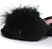 Dunlop Marilyn Black Womens Wedge Slipper Mules