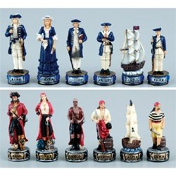 Pirates & Royal Navy Theme Chess Set