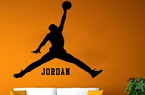 Fit You Just Good Deals Michael Jordan Jumpman Basketball Player Black Vinyl Wall Art Sticker