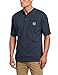 Carhartt Men's Workwear Pocket Henley Shirt, Bluestone, 3X-Large/Tall
