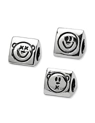 Sterling Silver Reflections Wise Monkey Trilogy Bead