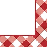 Creative Converting 18 Count Beverage Napkins, Gingham Galore