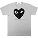 Size【M】COMME des GARCONS(コムデギャルソン) 特大ハートロゴT【灰黒】【新品】