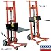 Wesco 260009 Steel Frame 4 Wheeled Hydraulic Pedalift, 750 lbs Capacity, 54" Height, 22" Length x 22" Width