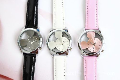 Leather Strap Quartz Watch Students Fashion Style Mickey Wristwatches Wholesale Hot Selling Wamage-32