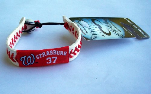 Stephen Strasburg #37 Washington Nationals Leather Wristband Bracelet