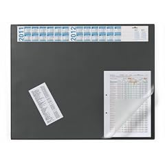 Durable 720401 Schreibunterlage mit transparenter Abdeckung und Kalender, 650 x 520 mm, schwarz