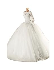 Tulle Lace 3/4 Sleeves  Dress