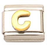 "G" Italian Charm Gold Plated 9mm
